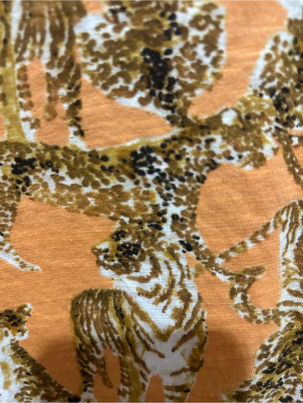 Maeve Orange Tiger Print Short Sleeve Top - Picture 3 of 4